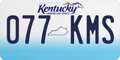 KY license plate 077KMS