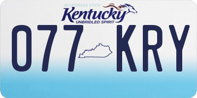 KY license plate 077KRY