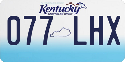 KY license plate 077LHX