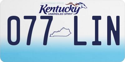 KY license plate 077LIN