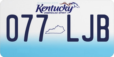 KY license plate 077LJB