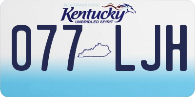 KY license plate 077LJH