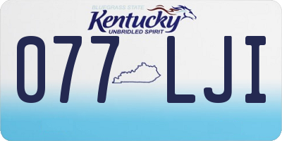 KY license plate 077LJI