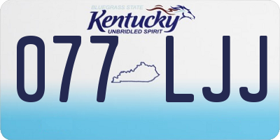 KY license plate 077LJJ