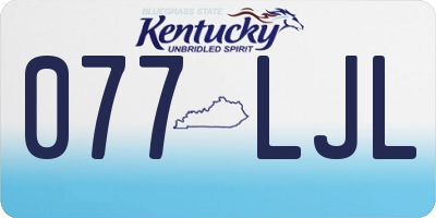 KY license plate 077LJL