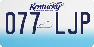 KY license plate 077LJP