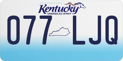 KY license plate 077LJQ