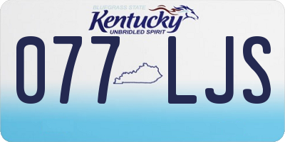 KY license plate 077LJS