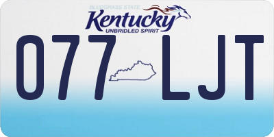 KY license plate 077LJT