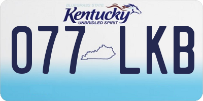 KY license plate 077LKB