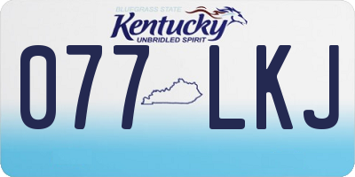 KY license plate 077LKJ