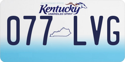 KY license plate 077LVG
