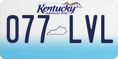KY license plate 077LVL