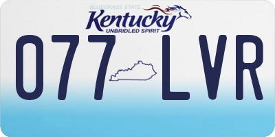 KY license plate 077LVR