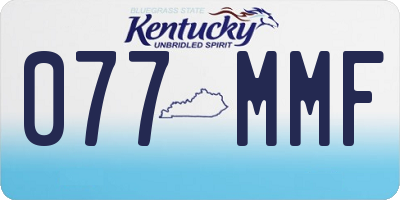 KY license plate 077MMF