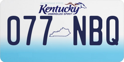 KY license plate 077NBQ