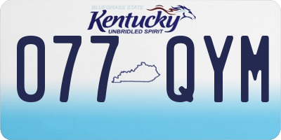 KY license plate 077QYM