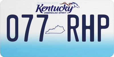 KY license plate 077RHP