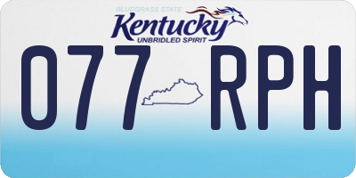 KY license plate 077RPH