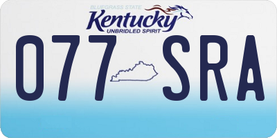 KY license plate 077SRA