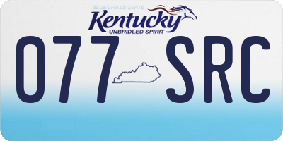 KY license plate 077SRC