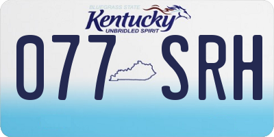 KY license plate 077SRH
