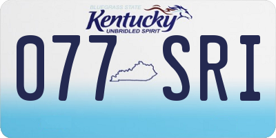 KY license plate 077SRI