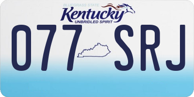 KY license plate 077SRJ