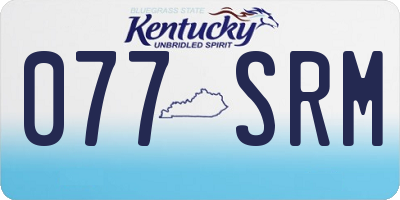 KY license plate 077SRM