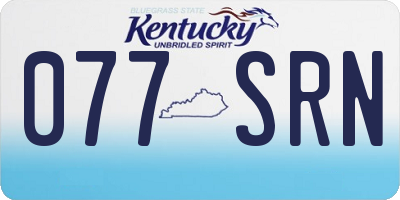 KY license plate 077SRN