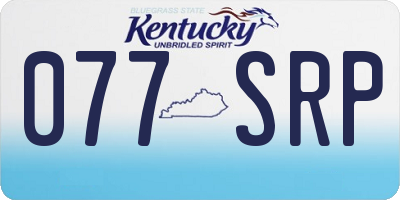 KY license plate 077SRP