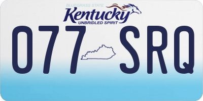 KY license plate 077SRQ