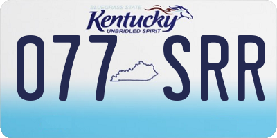 KY license plate 077SRR