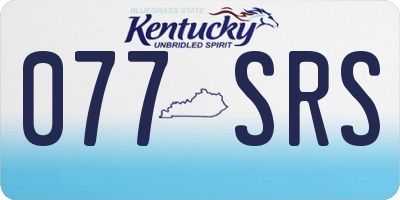KY license plate 077SRS