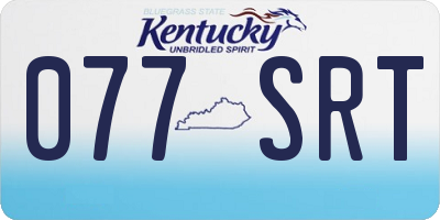 KY license plate 077SRT