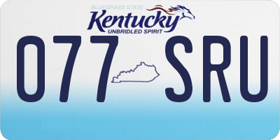 KY license plate 077SRU