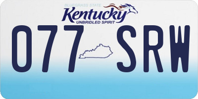 KY license plate 077SRW