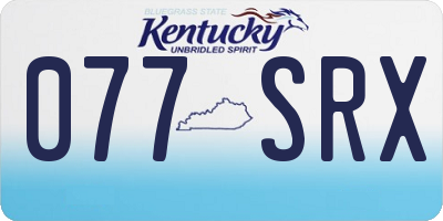KY license plate 077SRX