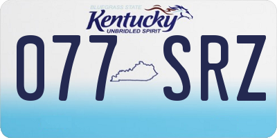 KY license plate 077SRZ