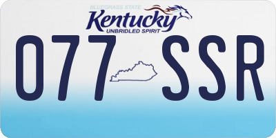 KY license plate 077SSR