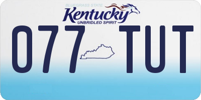 KY license plate 077TUT