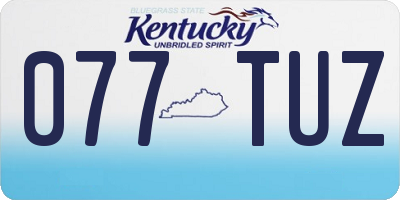 KY license plate 077TUZ