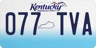 KY license plate 077TVA