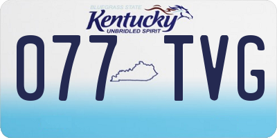 KY license plate 077TVG