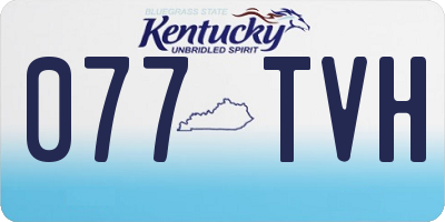 KY license plate 077TVH