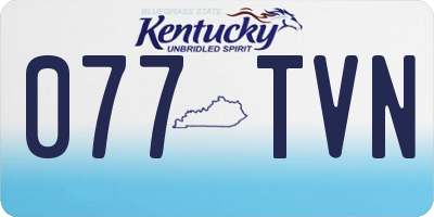 KY license plate 077TVN