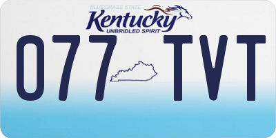 KY license plate 077TVT