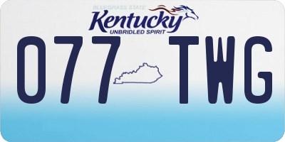 KY license plate 077TWG