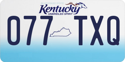 KY license plate 077TXQ