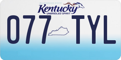 KY license plate 077TYL